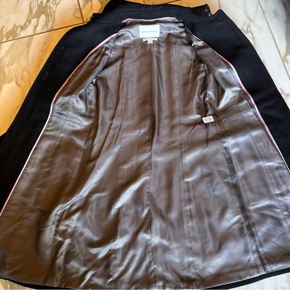 Banana Republic Black Wool Blend Military Trench Classic Peacoat - Size XS - Picture 4 of 15